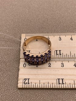 *Кольцо р.20,5 Танзанит цв Красное арт. 1-108190-00-31-169 вес 8,14 г - фото 281419