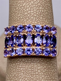 *Кольцо р.20,5 Танзанит цв Красное арт. 1-108190-00-31-169 вес 8,14 г - фото 281422