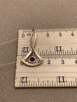 *Подвеска Танзанит цв Красное арт 3-130021-00-31-066 вес 1,88 г - фото 281579