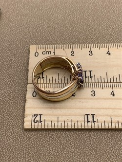 *Кольцо р.18,5 Танзанит цв Красное Белое Лимонное арт. 1-608189-00-31-458 вес 7,57 г - фото 281599 *Кольцо р.18,5 Танзанит цв Красное Белое Лимонное арт. 1-608189-00-31-458 вес 7,57 г - фото 281599