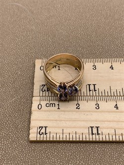 *Кольцо р.18,5 Танзанит цв Красное Белое Лимонное арт. 1-608189-00-31-458 вес 7,57 г - фото 281600 *Кольцо р.18,5 Танзанит цв Красное Белое Лимонное арт. 1-608189-00-31-458 вес 7,57 г - фото 281600