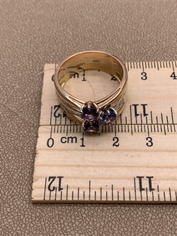 *Кольцо р.19,5 Танзанит цв Красное Белое Лимонное арт. 1-608189-00-31-465 вес 8,01 г - фото 281620 *Кольцо р.19,5 Танзанит цв Красное Белое Лимонное арт. 1-608189-00-31-465 вес 8,01 г - фото 281620