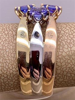 *Кольцо р.19,5 Танзанит цв Красное Белое Лимонное арт. 1-608189-00-31-465 вес 8,01 г - фото 281625 *Кольцо р.19,5 Танзанит цв Красное Белое Лимонное арт. 1-608189-00-31-465 вес 8,01 г - фото 281625