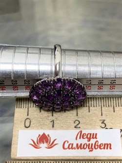 *Кольцо р.18,5 Аметист арт. 01-2559/00АМ-17-810 вес 5,28 г - фото 281758