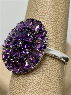 *Кольцо р.18,5 Аметист арт. 01-2559/00АМ-17-810 вес 5,28 г - фото 281762
