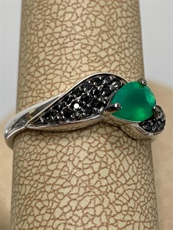 *Кольцо р.18 Зеленый Агат арт. 01-2394/00АГ-07-388 вес 2,51 г - фото 281812 *Кольцо р.18 Зеленый Агат арт. 01-2394/00АГ-07-388 вес 2,51 г - фото 281812