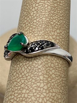 *Кольцо р.18 Зеленый Агат арт. 01-2394/00АГ-07-388 вес 2,51 г - фото 281813 *Кольцо р.18 Зеленый Агат арт. 01-2394/00АГ-07-388 вес 2,51 г - фото 281813