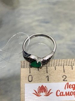 *Кольцо р.18 Зеленый Агат арт. 01-2394/00АГ-07-388 вес 2,51 г - фото 281817 *Кольцо р.18 Зеленый Агат арт. 01-2394/00АГ-07-388 вес 2,51 г - фото 281817