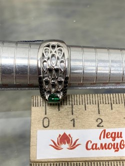 *Кольцо р.17,5 Изумруд иск арт. 01-2400/00НИ-00-885 вес 5,14 г - фото 281903
