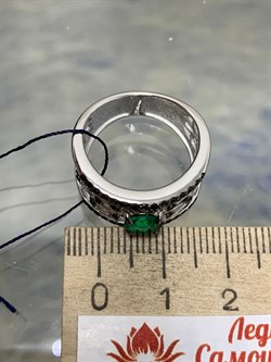 *Кольцо р.17,5 Изумруд иск арт. 01-2400/00НИ-00-885 вес 5,14 г - фото 281906