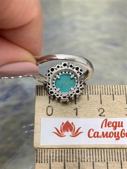 *Кольцо р.18 Бирюза арт. 01-2405/00БР-00-335 вес 3,96 г - фото 281962 *Кольцо р.18 Бирюза арт. 01-2405/00БР-00-335 вес 3,96 г - фото 281962
