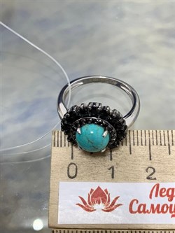 *Кольцо р.18 Бирюза арт. 01-2405/00БР-00-335 вес 3,96 г - фото 281963 *Кольцо р.18 Бирюза арт. 01-2405/00БР-00-335 вес 3,96 г - фото 281963
