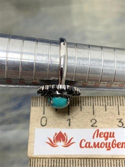 *Кольцо р.19,25 Бирюза арт. 01-2406/00БР-00-925 вес 3,72 г - фото 281971 *Кольцо р.19,25 Бирюза арт. 01-2406/00БР-00-925 вес 3,72 г - фото 281971