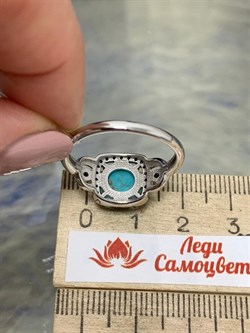 *Кольцо р.19,25 Бирюза арт. 01-2406/00БР-00-925 вес 3,72 г - фото 281972 *Кольцо р.19,25 Бирюза арт. 01-2406/00БР-00-925 вес 3,72 г - фото 281972