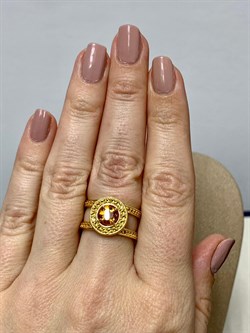 *Кольцо р.17,5 Цитрин арт. 01-2792/00ЦТ-08-730 вес 4,76 г - фото 281981