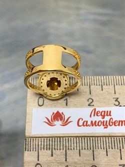 *Кольцо р.17,5 Цитрин арт. 01-2792/00ЦТ-08-730 вес 4,76 г - фото 281982