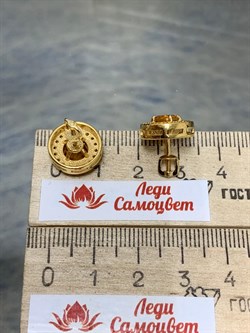 *Пусеты Цитрин арт. 02-2792/00ЦТ-08-891 вес 4,28 г - фото 281997