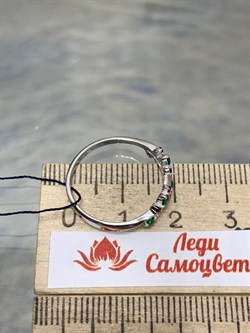 *Кольцо р.17,5 Фианит Микс арт. 01-1507/КЦ13-00-900 вес 1,43 г - фото 282060 *Кольцо р.17,5 Фианит Микс арт. 01-1507/КЦ13-00-900 вес 1,43 г - фото 282060