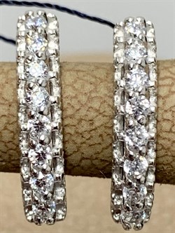 *Серьги Белый Фианит арт. 02-2185/00КЦ-00-126 вес 2,26 г - фото 282093