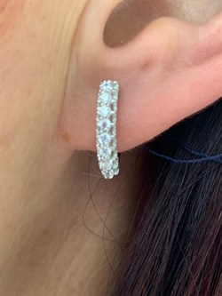 *Серьги Белый Фианит арт. 02-2185/00КЦ-00-126 вес 2,26 г - фото 282094