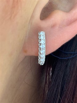 *Серьги Белый Фианит арт. 02-2185/00КЦ-00-126 вес 2,26 г - фото 282095