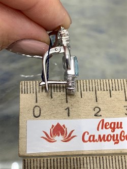 *Серьги Голубой Топаз арт. 02-0901/00ТБ-00-355 вес 6,76 г - фото 282113