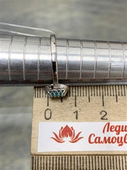 *Кольцо р.17,5 Бирюза арт. 01-3350/00БР-00-919 вес 1,6 г - фото 282120