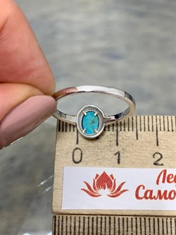 *Кольцо р.17,5 Бирюза арт. 01-3350/00БР-00-919 вес 1,6 г - фото 282121