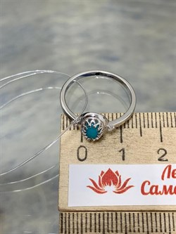 *Кольцо р.17,5 Бирюза арт. 01-3350/00БР-00-919 вес 1,6 г - фото 282122