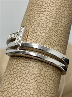 *Кольцо р.18 Белый Фианит арт. 01-1971/00КЦ-00-834 вес 4,67 г - фото 282201