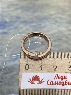 *Кольцо р.18 Белый Фианит арт. 01-1971/00КЦ-06-639 вес 4,83 г - фото 282203