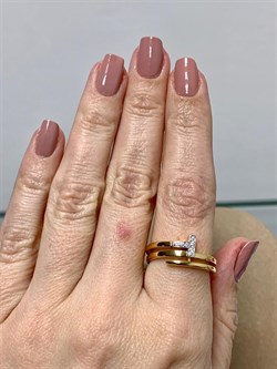 *Кольцо р.18 Белый Фианит арт. 01-1971/00КЦ-80-023 вес 4,71 г - фото 282213