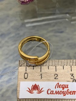 *Кольцо р.18 Белый Фианит арт. 01-1971/00КЦ-80-023 вес 4,71 г - фото 282220