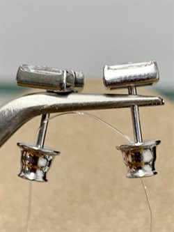 *Пусеты Белый Фианит арт. 02-2969/00КЦ-00-336 вес 2 г - фото 282231