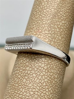 *Кольцо р.18,5 Белый Фианит арт. 01-2963/00КЦ-00-512 вес 3,32 г - фото 282251