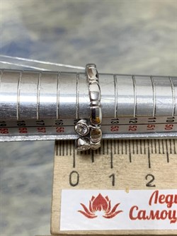 *Кольцо р.17,5 Белый Фианит арт. 01-3113/00КЦ-00-454 вес 3,67 г - фото 282260