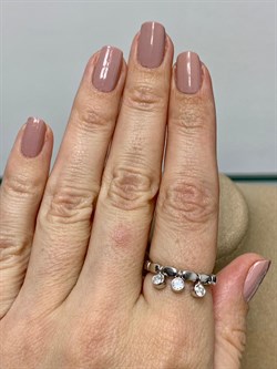 *Кольцо р.17,5 Белый Фианит арт. 01-3113/00КЦ-00-454 вес 3,67 г - фото 282264