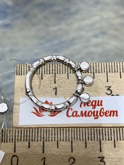 *Кольцо р.17,5 Белый Фианит арт. 01-3113/00КЦ-00-454 вес 3,67 г - фото 282265