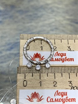 *Кольцо р.17,5 Белый Фианит арт. 01-3113/00КЦ-00-454 вес 3,67 г - фото 282266