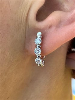 *Серьги Белый Фианит арт. 02-3113/00КЦ-00-253 вес 4 г - фото 282274