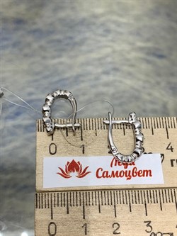 *Серьги Белый Фианит арт. 02-3113/00КЦ-00-253 вес 4 г - фото 282276