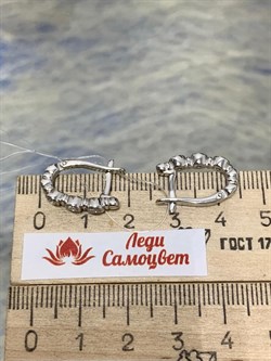 *Серьги Белый Фианит арт. 02-3113/00КЦ-00-253 вес 4 г - фото 282277