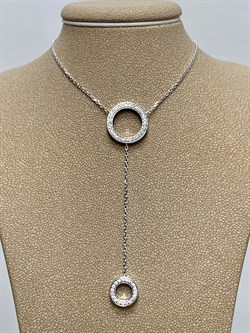 *Колье р.45-50 Фианит арт. 06-2948/КЦ10-17-210 вес 5,51 г - фото 282281