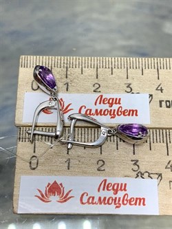 *Серьги Аметист арт. 02-1127/00АМ-00-215 вес 3,60 г - фото 282321 *Серьги Аметист арт. 02-1127/00АМ-00-215 вес 3,60 г - фото 282321
