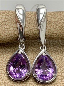*Серьги Аметист арт. 02-1127/00АМ-00-215 вес 3,60 г - фото 282322 *Серьги Аметист арт. 02-1127/00АМ-00-215 вес 3,60 г - фото 282322