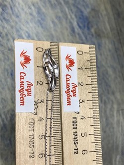 *Колье р.40-45 Белый Фианит иск арт. 06-2147/00КЦ-00-304 вес 3,46 г - фото 282326