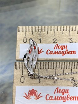 *Колье р.40-45 Белый Фианит иск арт. 06-2147/00КЦ-00-304 вес 3,46 г - фото 282328