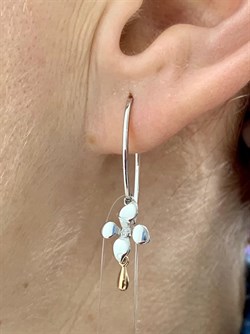 *Серьги Петли Белый Бриллиант арт. 02-2065/000Б-00-790 вес 1,92 г - фото 282602 *Серьги Петли Белый Бриллиант арт. 02-2065/000Б-00-790 вес 1,92 г - фото 282602