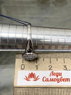 *Кольцо р.18 Голубой Топаз арт. 01-0895/00ТБ-00-449 Вес 3,55 г - фото 282613