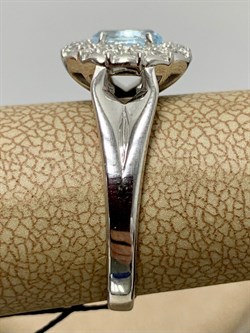 *Кольцо р.18 Голубой Топаз арт. 01-0895/00ТБ-00-449 Вес 3,55 г - фото 282616
